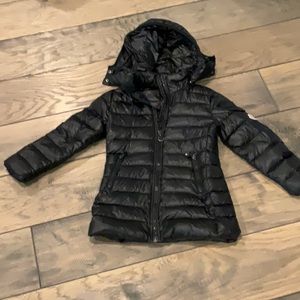 Moncler Girls Moka Black Jacket for 6-8 yo